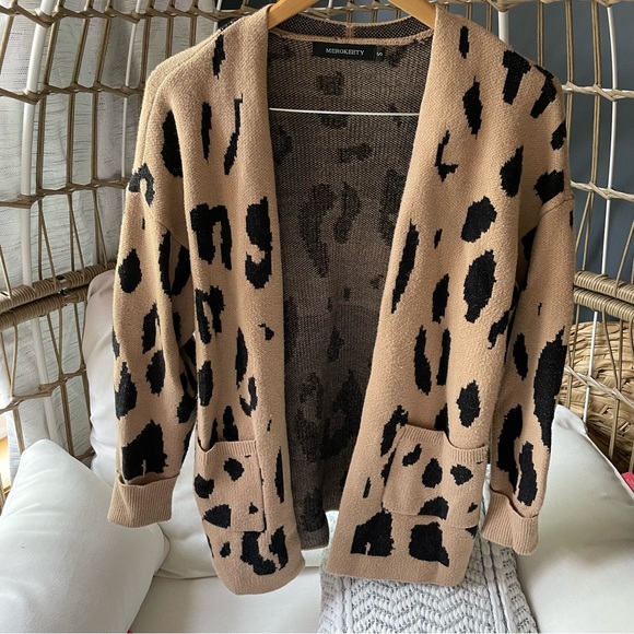 Merokeety Leopard print Cardigan - Picture 1 of 1